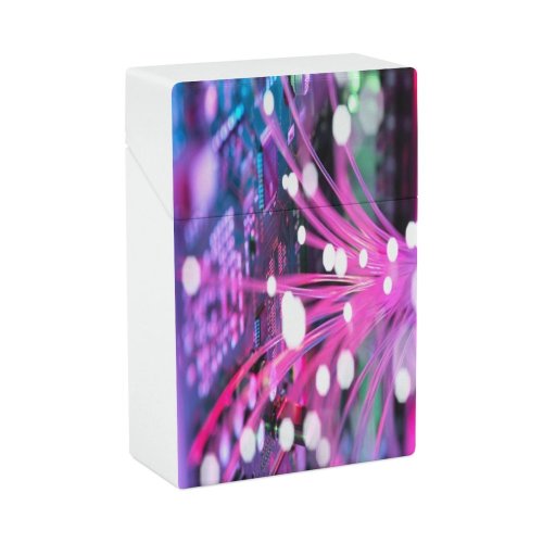 yanfind Cigarette Case Surveillance Fiber Futuristic Data Optic England Electronics Progress High Virtual Generated Wireless Hard Plastic Crushproof Cigarette Case