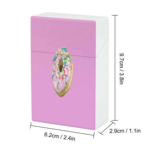 yanfind Cigarette Case Saturated Sweet Millennial Breakfast Cream Bakery Item Fame Unhealthy Doughnut Fat Hard Plastic Crushproof Cigarette Case