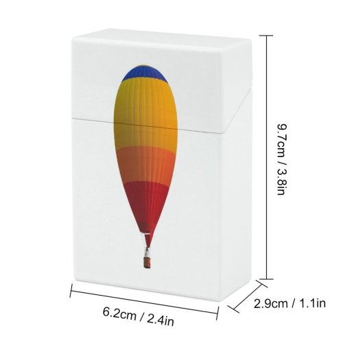 yanfind Cigarette Case Space Ballooning Festival Studio Balloon Shot Hot Sports Striped Hard Plastic Crushproof Cigarette Case