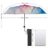 yanfind Umbrella Manual Old Futuristic Hexagon Dimensional Rhombus Swatch Shiny Structure Built Fashioned Igniting Vibrant Windproof waterproof anti-ultraviolet protection golf umbrella