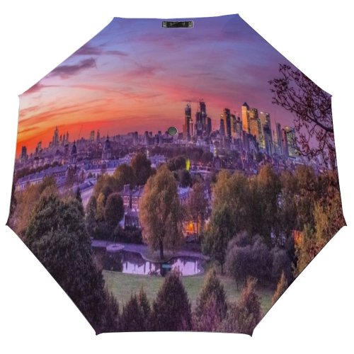 yanfind Umbrella Manual Growth Tree Beauty England Residential Scenics Exterior District Purple Urban Built Windproof waterproof anti-ultraviolet protection golf umbrella
