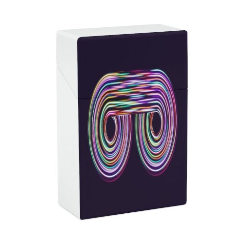 yanfind Cigarette Case Blurred Reel Bandwidth Illuminated Tape Studio Audio Illusion Fantasy Performance Record Hard Plastic Crushproof Cigarette Case