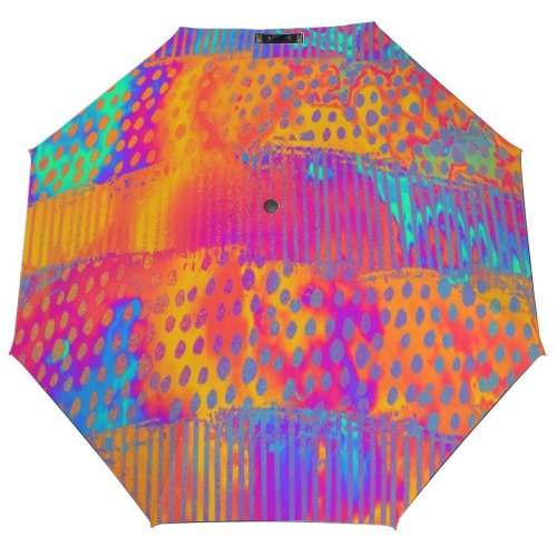 yanfind Umbrella Manual Old Polka Mixing Striped Neon Liquid Spectrum Morphing Fashioned Vibrant Windproof waterproof anti-ultraviolet protection golf umbrella