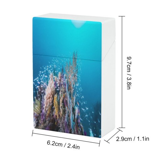 yanfind Cigarette Case Fish Mie Coral Undersea Journey Scuba Block Pacific Sea Artificial Hard Plastic Crushproof Cigarette Case
