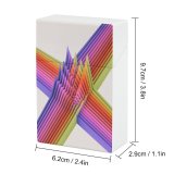 yanfind Cigarette Case Growth Data Rainbow Generated Infographic Layered Digitally Abstract Communication Connection Graph Hard Plastic Crushproof Cigarette Case