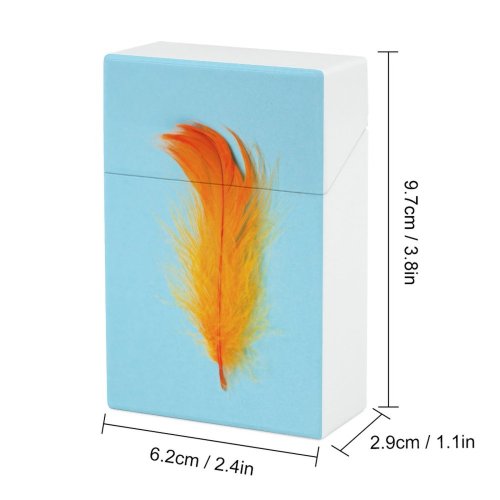 yanfind Cigarette Case Space Fragility Purple Feather Bird Lightweight Messy Craft Vibrant Art Decoration Hard Plastic Crushproof Cigarette Case