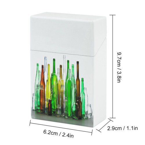 yanfind Cigarette Case Studio Recycling Shot Still Choice Bottle Glass Hard Plastic Crushproof Cigarette Case