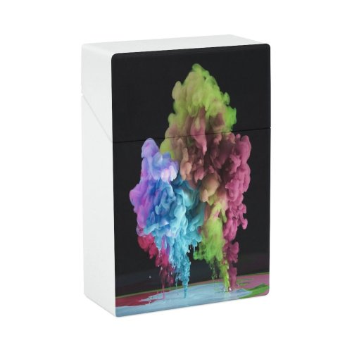 yanfind Cigarette Case Studio Liquid Flowing Underwater Shot Sky Dissolving Drop Abstract Cloud UK Motion Hard Plastic Crushproof Cigarette Case