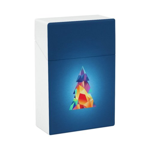 yanfind Cigarette Case Space December Tree Generated Christmas Fashion Vibrant Winter Art Digitally Crystal Hard Plastic Crushproof Cigarette Case