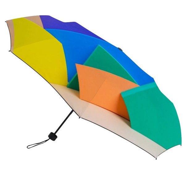 yanfind Umbrella Manual Teamwork Rubber Data Block Art Abstract Growth Individuality Barcelona Spain Windproof waterproof anti-ultraviolet protection golf umbrella