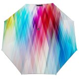yanfind Umbrella Manual Old Futuristic Hexagon Dimensional Rhombus Swatch Shiny Structure Built Fashioned Igniting Vibrant Windproof waterproof anti-ultraviolet protection golf umbrella