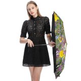 yanfind Umbrella Manual Non Beauty Urban Focus Scene Sunlight Outdoors Wildflower Meadow Abundance Selective Flower Windproof waterproof anti-ultraviolet protection golf umbrella