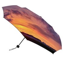 yanfind Umbrella Manual Sky Panoramic Built Idyllic Moody Scene Dramatic Scenics Sunset Storm Outdoors Urban Windproof waterproof anti-ultraviolet protection golf umbrella