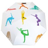 yanfind Umbrella Manual Relaxation Happiness Yoga Turquoise Pilates Concentration Aerobics Vitality Gymnastics Stretching Position Watercolor Windproof waterproof anti-ultraviolet protection golf umbrella