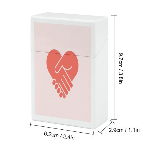 yanfind Cigarette Case Cheerful Non Emotion Love Teamwork Volunteer Assistance Partnership Relationship Charitable Finger Hard Plastic Crushproof Cigarette Case