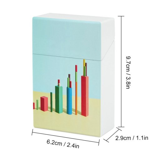yanfind Cigarette Case Space Growth Studio Way Cuboid Data Block Stock Progress Moving Dimensional Shot Hard Plastic Crushproof Cigarette Case