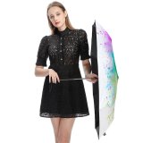 yanfind Umbrella Manual Enjoyment Studio Talcum Vitality Creativity York Shot Craft Vibrant Art Powder Windproof waterproof anti-ultraviolet protection golf umbrella