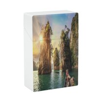 yanfind Cigarette Case Relaxation Island Tranquility Social Idyllic Place Fog Issues Beauty River Awe Hard Plastic Crushproof Cigarette Case
