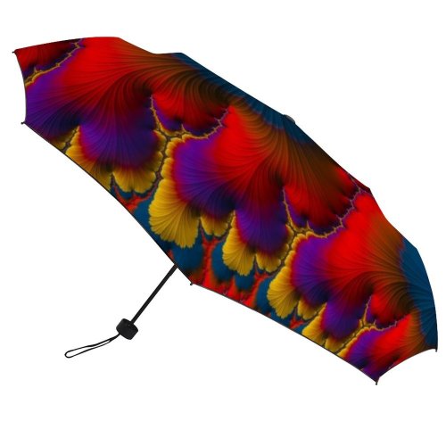 yanfind Umbrella Manual Shiny Twisted Fractal Digitally Oil Root Abstract Vitality Fibonacci Motion Styles Windproof waterproof anti-ultraviolet protection golf umbrella