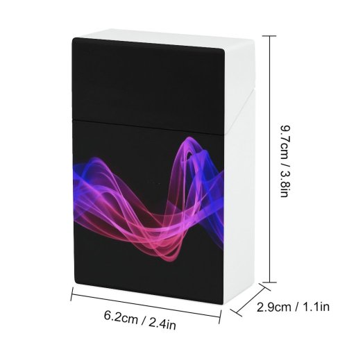 yanfind Cigarette Case Space Glowing Smoking Transparent Social Smooth Issues Vitality Generated Blurred Hard Plastic Crushproof Cigarette Case