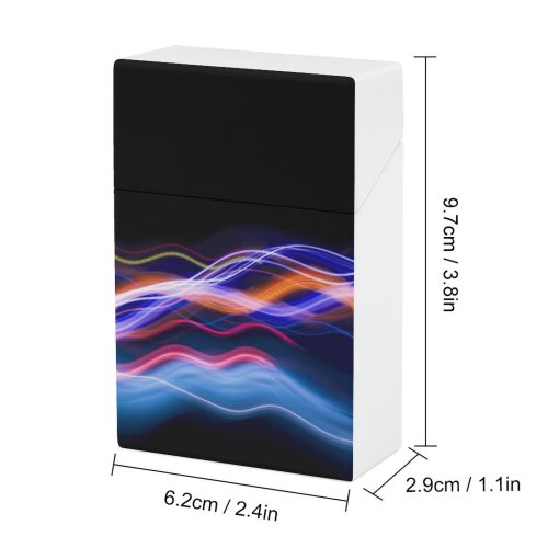 yanfind Cigarette Case Space Studio Way Digital Data Generated Composite Flowing Natural Speed Downloading Complexity Hard Plastic Crushproof Cigarette Case