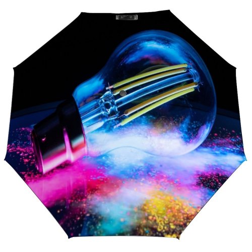 yanfind Umbrella Manual Glowing Studio Futuristic Bulb Natural Night Shot Light Technology Illuminated Filament Glass Windproof waterproof anti-ultraviolet protection golf umbrella