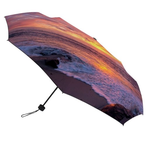 yanfind Umbrella Manual Sky Idyllic Beach Dramatic Southern Sunset Outdoors Jolla Pacific Ocean Scenery Windproof waterproof anti-ultraviolet protection golf umbrella