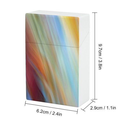yanfind Cigarette Case Blurred Motion USA Abstract Ideas Hard Plastic Crushproof Cigarette Case