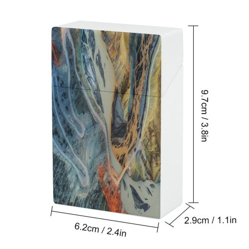 yanfind Cigarette Case Canyon Transportation Truck Non Urban Outdoors Ili Landscape Scene Natural Mineral Twisted Hard Plastic Crushproof Cigarette Case