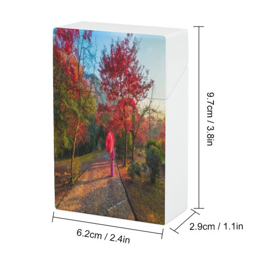 yanfind Cigarette Case Simple City Japanese Tree Awe Dreaming From Tourist Leaf Like Scenery Living Hard Plastic Crushproof Cigarette Case