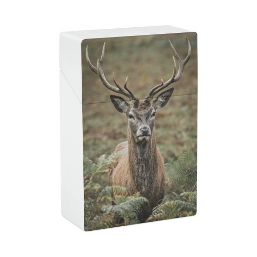 yanfind Cigarette Case Strength Stag Variegated Beauty Dark England Agricultural Deer Family Natural Hard Plastic Crushproof Cigarette Case