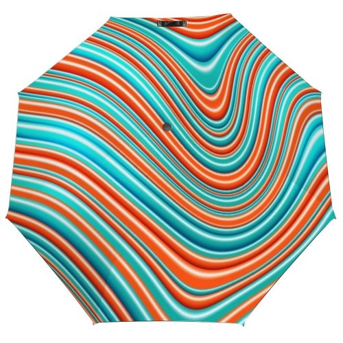 yanfind Umbrella Manual Shiny Tube Digital Dimensional Whirlpool Digitally Flexibility Art Stretching Abstract Space Motion Windproof waterproof anti-ultraviolet protection golf umbrella