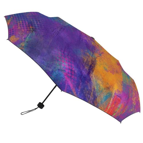 yanfind Umbrella Manual Natural Pastel Impressionism Canvas Sample Feature Art Layered Oil Surrounding Abstract Polka Windproof waterproof anti-ultraviolet protection golf umbrella