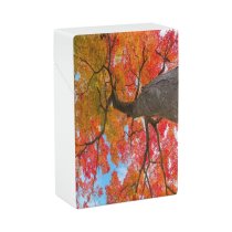 yanfind Cigarette Case Tranquility Growth Tree Leaf Beauty Scenics Autumn Sky Prefecture Forest Trunk Hard Plastic Crushproof Cigarette Case