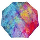 yanfind Umbrella Manual Sky Turquoise Impressionism Canvas Digitally Art Oil Abstract Vitality Grunge Artist's Layered Windproof waterproof anti-ultraviolet protection golf umbrella