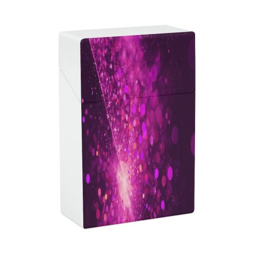 yanfind Cigarette Case Blurred Purple Decoration Fractal Glittering Natural Metallic Focus Lighting Christmas Vibrant Party Hard Plastic Crushproof Cigarette Case
