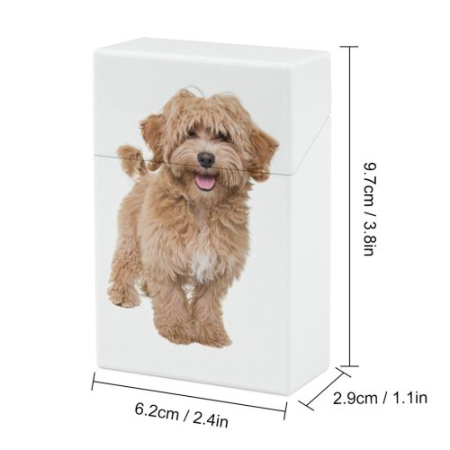 yanfind Cigarette Case Cheerful Dog Happiness Emotion Love Perth Positive Cavalier Studio Young Spaniel Formal Hard Plastic Crushproof Cigarette Case