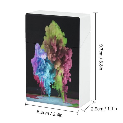 yanfind Cigarette Case Studio Liquid Flowing Underwater Shot Sky Dissolving Drop Abstract Cloud UK Motion Hard Plastic Crushproof Cigarette Case