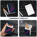 yanfind Cigarette Case Digital Rainbow Beauty Generated Sewing Item Composite Flowing Science Structure Efficiency Decor Hard Plastic Crushproof Cigarette Case