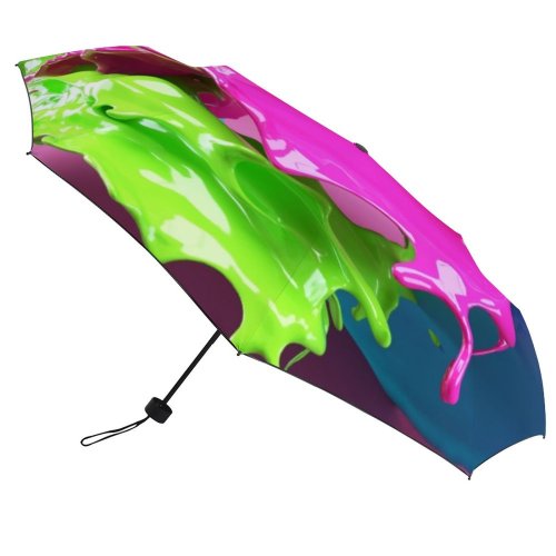 yanfind Umbrella Manual Teamwork Liquid Splattered Science Dimensional Catalonia Performance Surreal Capacity Digitally Viscose Futuristic Windproof waterproof anti-ultraviolet protection golf umbrella