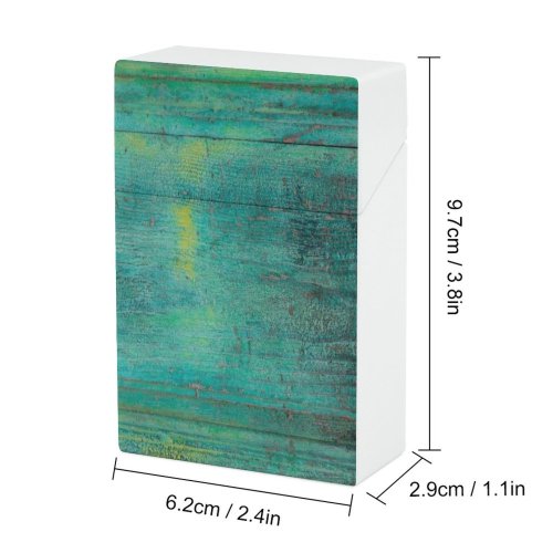 yanfind Cigarette Case Old Toughness Strength Blank Blackboard Morocco Smooth Rusty Turquoise Rough Marrakesh Paneling Hard Plastic Crushproof Cigarette Case