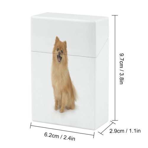 yanfind Cigarette Case Cheerful Dog Studio Camera Shot Hard Plastic Crushproof Cigarette Case