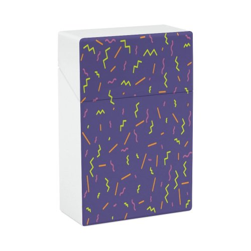 yanfind Cigarette Case Cheerful Fashionable Fun Purple Decoration Web Blogging Entertainment Ornament Cool Seamless Hard Plastic Crushproof Cigarette Case