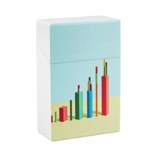 yanfind Cigarette Case Space Growth Studio Way Cuboid Data Block Stock Progress Moving Dimensional Shot Hard Plastic Crushproof Cigarette Case