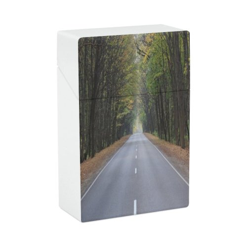 yanfind Cigarette Case Non Idyllic Tree Marking Rural Direction Way Away Journey Trip Highway Driving Hard Plastic Crushproof Cigarette Case