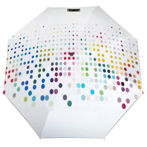 yanfind Umbrella Manual Doodle Effects Polka Transparent Concentration Generated Illusion Purple Photographic Seamless Decoration Digitally Windproof waterproof anti-ultraviolet protection golf umbrella