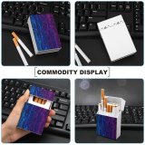 yanfind Cigarette Case Purple Gradient Flowing Panoramic Rippled Showing Smooth Curve Focus Vibrant Striped Hard Plastic Crushproof Cigarette Case