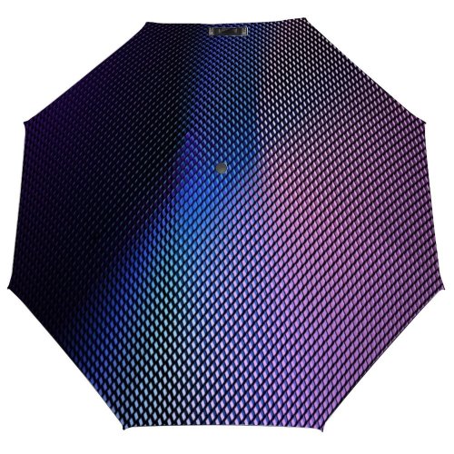 yanfind Umbrella Manual Space Futuristic Data Block Virtual Generated Creativity Wireless Flowing Natural Dimensional Purple Windproof waterproof anti-ultraviolet protection golf umbrella