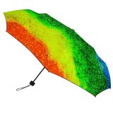 yanfind Umbrella Manual Autism Glowing Beam Rainbow Flag Defocused Natural Purple Shiny Spectrum Glitter Windproof waterproof anti-ultraviolet protection golf umbrella