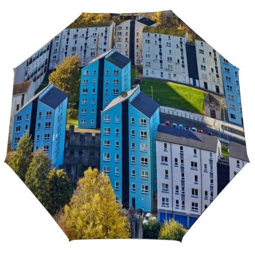 yanfind Umbrella Manual Holyrood Tall Social Sprawl Place Rooftop Issues Leaf Turquoise Residential Renewal Block Windproof waterproof anti-ultraviolet protection golf umbrella